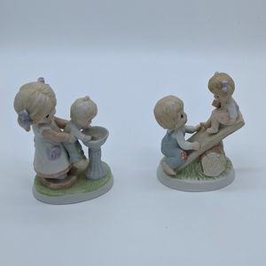 Homco 1406 Pair of Children Playing Figurines